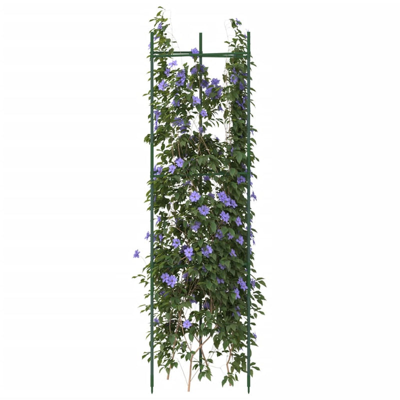 vidaXL 6 db acél és polipropilén paradicsomketrec 116 cm