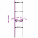 vidaXL 6 db acél és polipropilén paradicsomketrec 154 cm