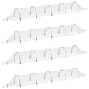 vidaXL 4 db üvegszál és polipropilén hálóalagút 1,5 x 5 m