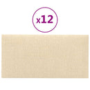 vidaXL Fali Fejtámla 12 pcs Krém 30 x 15 cm szövet
