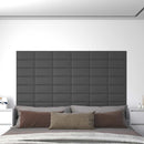 vidaXL Fali Fejtámla 12 pcs Szürke 30 x 15 cm szövet