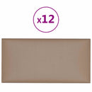 vidaXL Fali Fejtámla 12 pcs Cappuccino 30 x 15 cm szövet