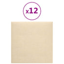 vidaXL Fali Fejtámla 12 pcs Krém 30 x 30 cm szövet