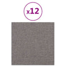 vidaXL Fali Fejtámla 12 pcs Világosszürke 30 x 30 cm szövet