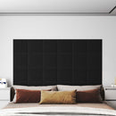 vidaXL Fali Fejtámla 12 pcs Fekete 30 x 30 cm szövet