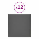 vidaXL Fali Fejtámla 12 pcs Szürke 30 x 30 cm szövet