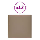 vidaXL Fali Fejtámla 12 pcs Cappuccino 30 x 30 cm szövet