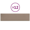 vidaXL Fali Fejtámla 12 pcs Cappuccino 60 x 15 cm szövet