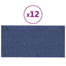 vidaXL Fali Fejtámla 12 pcs Kék 60 x 30 cm szövet