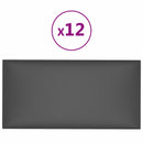 vidaXL Fali Fejtámla 12 pcs Szürke 60 x 30 cm szövet