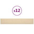 vidaXL Fali Fejtámla 12 pcs Krém 90 x 15 cm szövet