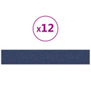 vidaXL Fali Fejtámla 12 pcs Kék 90 x 15 cm szövet