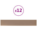 vidaXL Fali Fejtámla 12 pcs Cappuccino 90 x 15 cm szövet