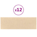 vidaXL Fali Fejtámla 12 db 90 x 30 cm Krém szövet