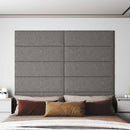 vidaXL Fali Fejtámla 12 pcs Világosszürke 90 x 30 cm szövet