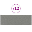 vidaXL Fali Fejtámla 12 pcs Világosszürke 90 x 30 cm szövet