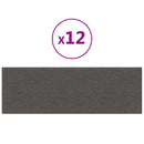 vidaXL Fali Fejtámla 12 pcs Sötétszürke 90 x 30 cm szövet