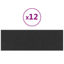 vidaXL Fali Fejtámla 12 pcs Fekete 90 x 30 cm szövet