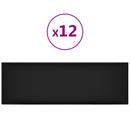 vidaXL Fali Fejtámla 12 pcs Fekete 90 x 30 cm szövet