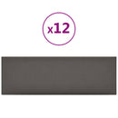 vidaXL Fali Fejtámla 12 pcs Szürke 90 x 30 cm szövet