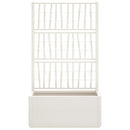 vidaXL fehér polipropilén rácsos kerti ültetőláda 80 x 36 x 140 cm