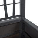 vidaXL sötétszürke PP rácsos kerti ültetőláda 80 x 36 x 140 cm