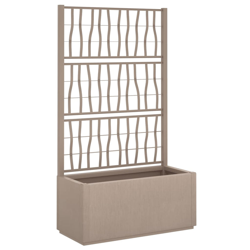 vidaXL barna polipropilén rácsos kerti ültetőláda 80 x 36 x 140 cm