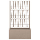 vidaXL barna polipropilén rácsos kerti ültetőláda 80 x 36 x 140 cm