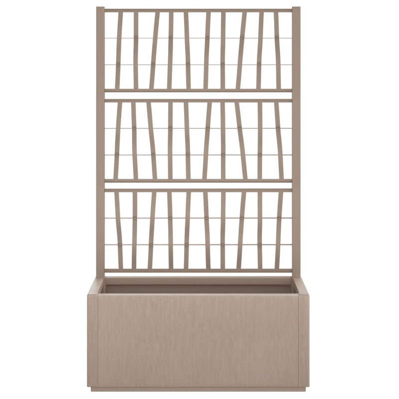 vidaXL barna polipropilén rácsos kerti ültetőláda 80 x 36 x 140 cm