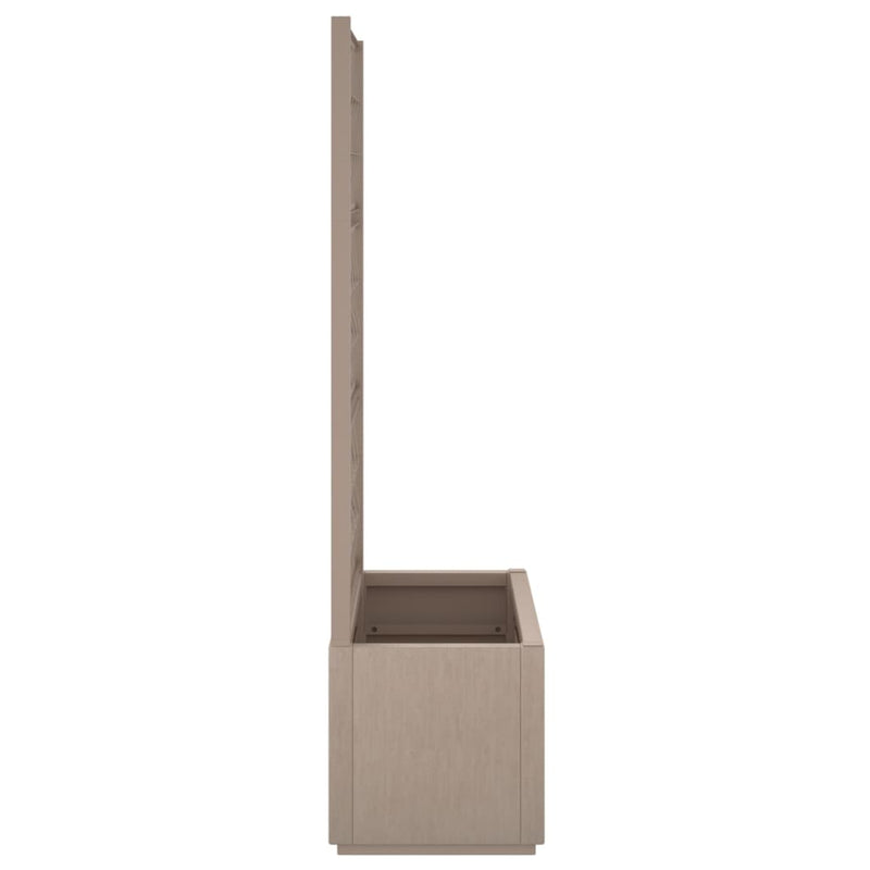 vidaXL barna polipropilén rácsos kerti ültetőláda 80 x 36 x 140 cm