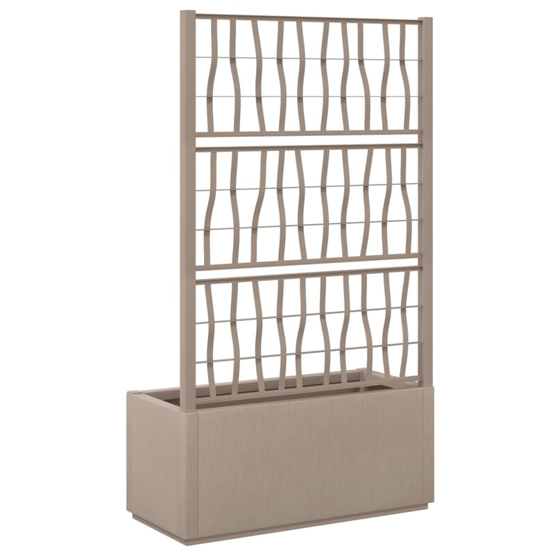 vidaXL barna polipropilén rácsos kerti ültetőláda 80 x 36 x 140 cm