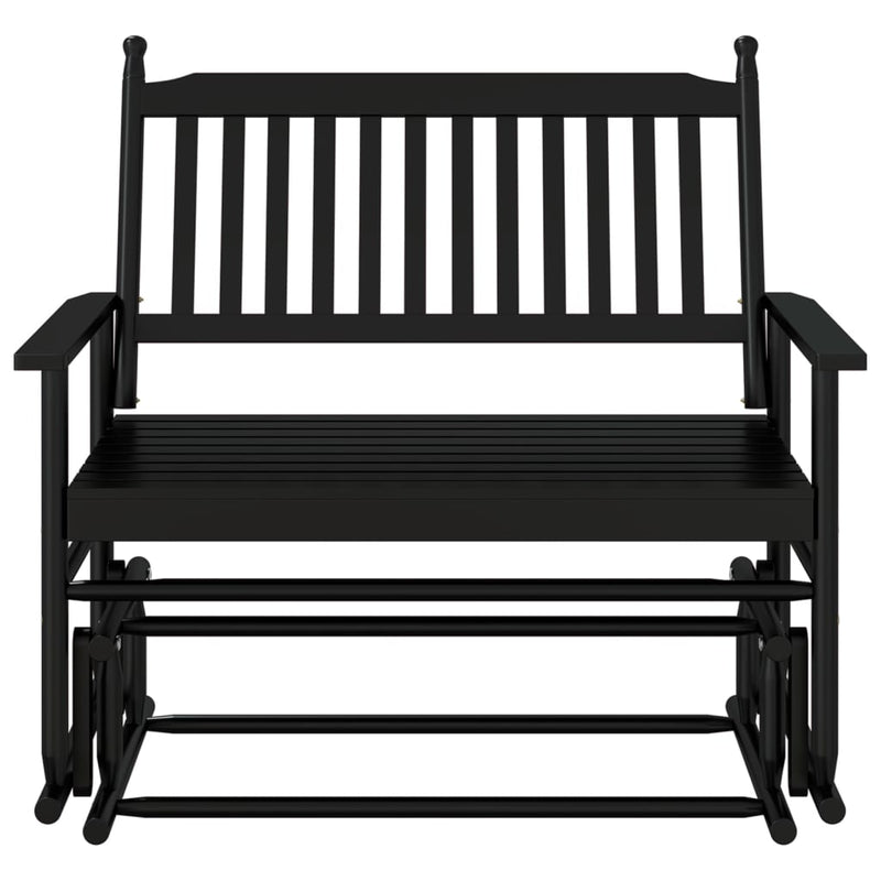 vidaXL fekete tömör nyárfa hintapad 118 x 70 x 104,5 cm