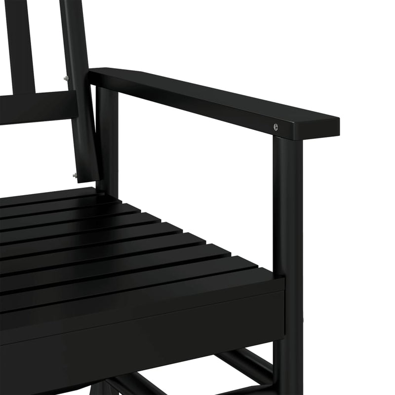 vidaXL fekete tömör nyárfa hintapad 118 x 70 x 104,5 cm