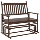 vidaXL barna tömör nyárfa hintapad 118 x 70 x 104,5 cm