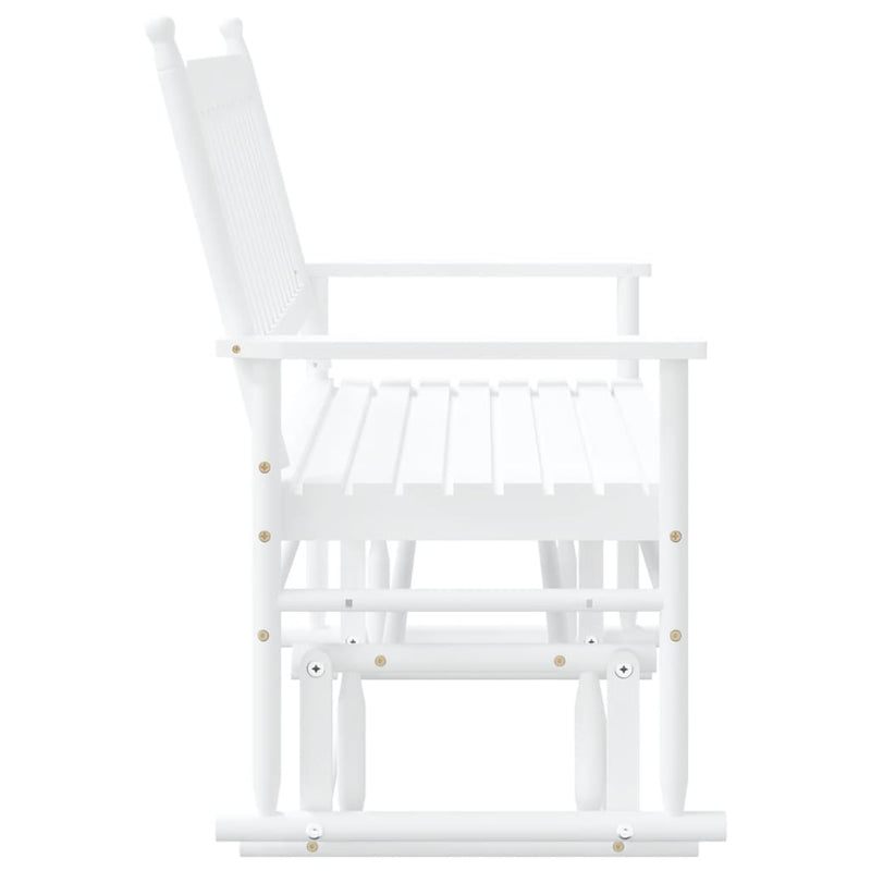 vidaXL fehér tömör nyárfa hintapad 118 x 70 x 104,5 cm