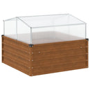 vidaXL időjárásálló acél kerti virágtartó zöldházzal