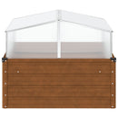 vidaXL időjárásálló acél kerti virágtartó zöldházzal