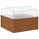 vidaXL időjárásálló acél kerti virágtartó zöldházzal