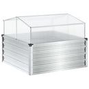 vidaXL időjárásálló acél kerti virágtartó zöldházzal