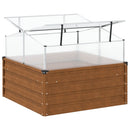 vidaXL időjárásálló acél kerti virágtartó zöldházzal