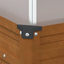 vidaXL időjárásálló acél kerti virágtartó zöldházzal