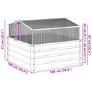 vidaXL időjárásálló acél kerti virágtartó zöldházzal