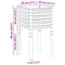 vidaXL zöld acél kerti növénytartó 45 x 45 x 88 cm