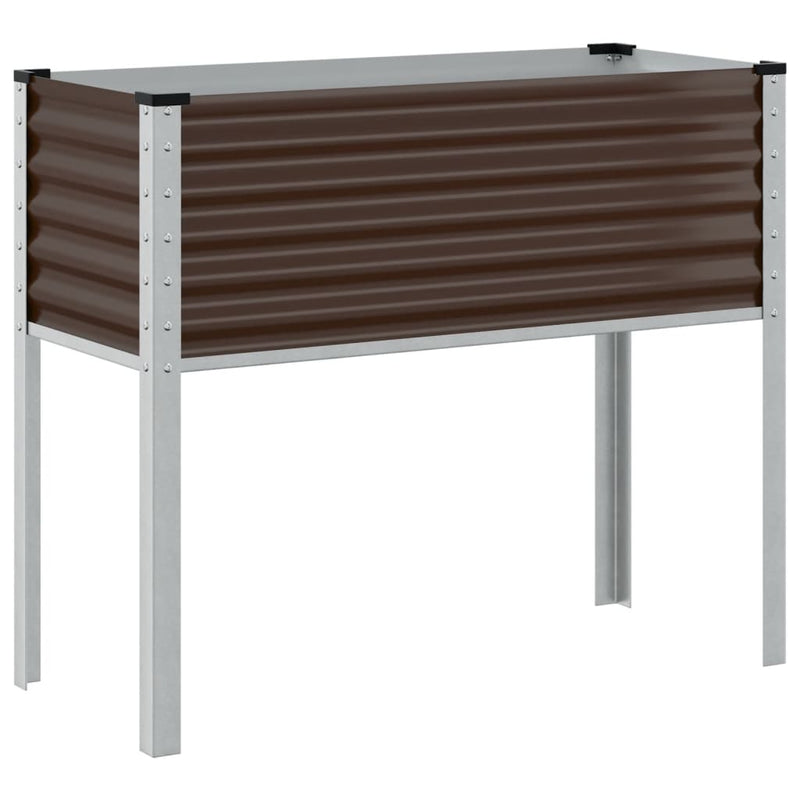 vidaXL barna acél kerti növénytartó 100 x 41 x 90 cm