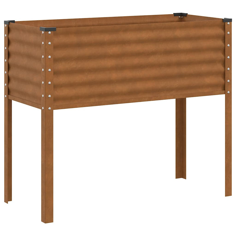vidaXL kerti virágláda 100 x 45 x 90 cm időjárásálló acélból