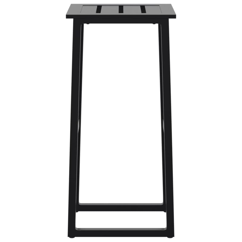 vidaXL 2 db fekete porszórt acél bárszék 38 x 38 x 80 cm