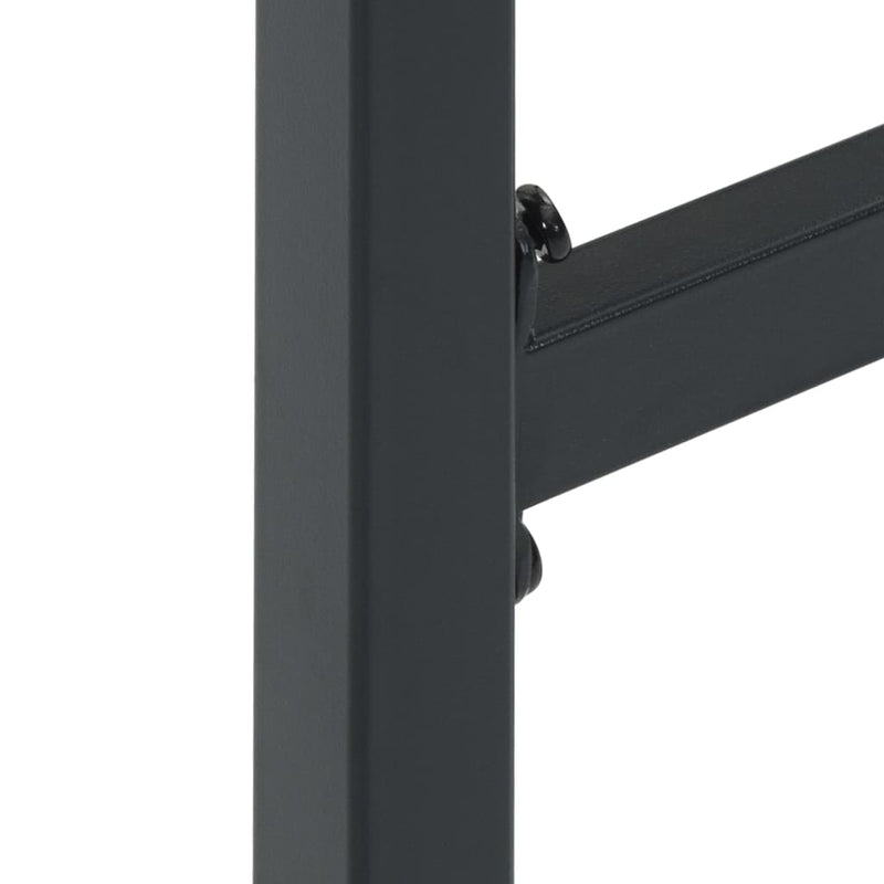 vidaXL 4 db fekete porszórt acél bárszék 38 x 38 x 80 cm