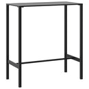 vidaXL fekete porszórt acél bárasztal 100 x 50 x 110 cm