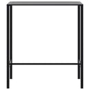 vidaXL fekete porszórt acél bárasztal 100 x 50 x 110 cm
