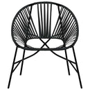 vidaXL fekete polyrattan kerti tojás szék